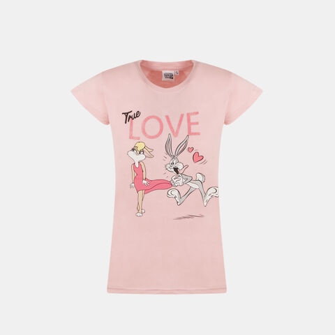 Camiseta de mujer Looney Tunes , Rosa Camiseta de mujer Looney Tunes , Rosa